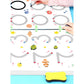 A4 Kids Educational Learning Tracing Book | 64 Pages Dot-to-Dot Activity Workbook with 2 Markers (Big Size)