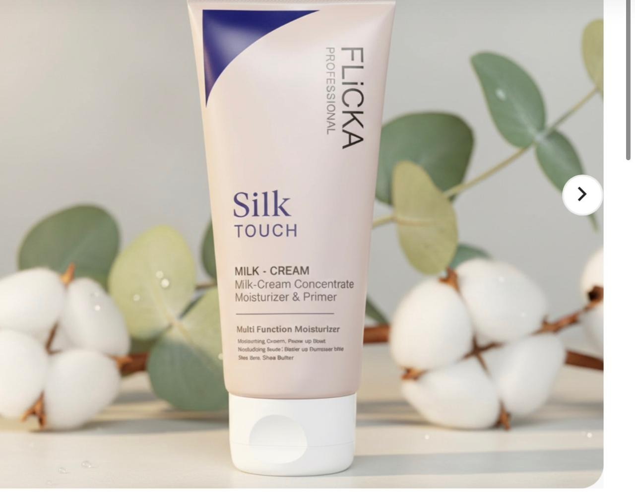 FLICKA Professional Silk Touch Milk-Cream Concentrate 60g | 3-in-1 Moisturizer, Primer & Makeup Base | Multi-Function Hydrating Face Cream