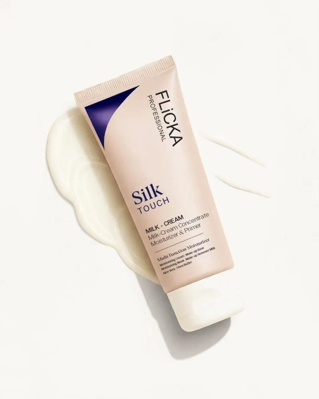 FLICKA Professional Silk Touch Milk-Cream Concentrate 60g | 3-in-1 Moisturizer, Primer & Makeup Base | Multi-Function Hydrating Face Cream
